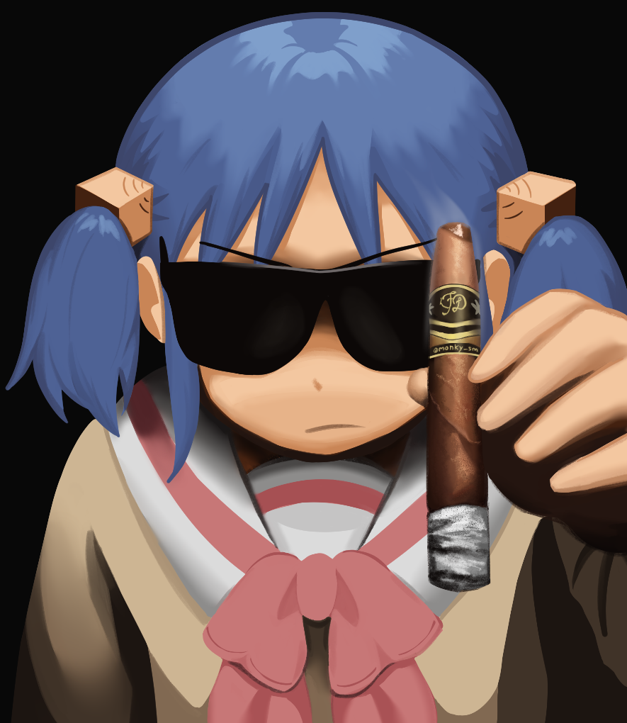 Badass Mio Naganohara Smoking
